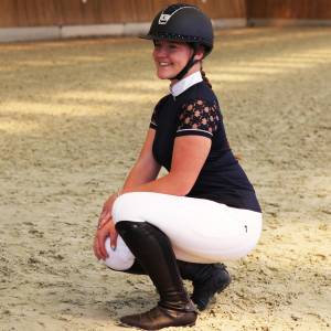 Polo de concours femme - Celeste  - Equestre